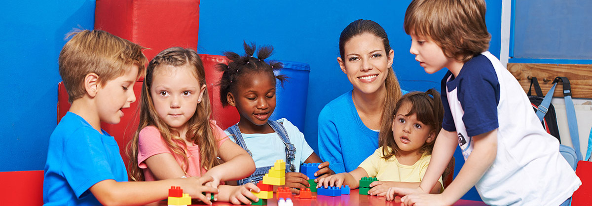 teacher with preschoo children